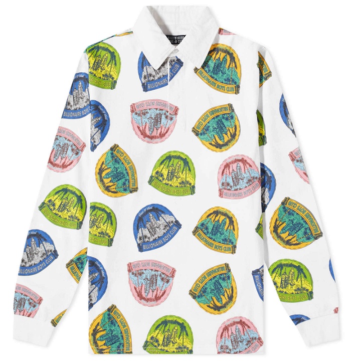 Photo: Billionaire Boys Club Men's Launch Pad Rugby Shirt in White
