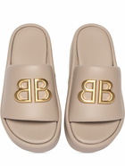 BALENCIAGA 80mm Bb Shiny Leather Slide Sandals