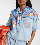 Loewe Printed silk twill scarf