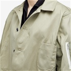 Sacai Men's Chino x Nylon Shirt Jacket in Beige/Light Khaki