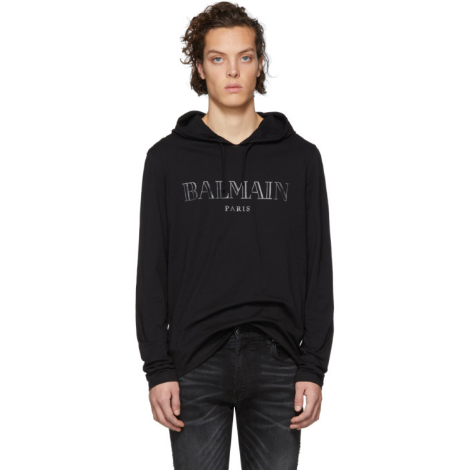 Photo: Balmain Black Logo Hoodie