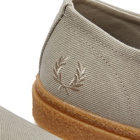 Fred Perry Authentic Men's Linden Canvas Shoe in Light Oyster