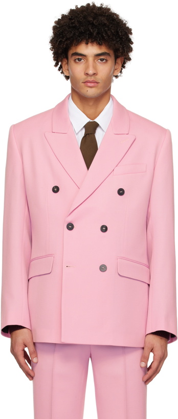 Photo: Ernest W. Baker Pink Double-Breasted Blazer