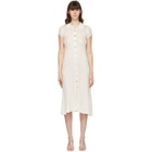 Calle Del Mar Off-White Knit Ribbed Long Dress