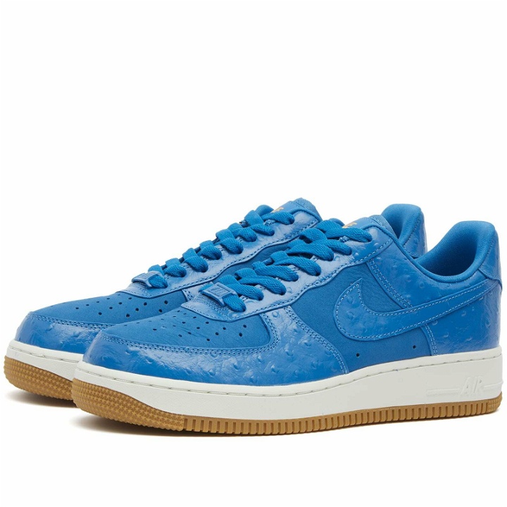 Photo: Nike Women's W AIR FORCE 1 '07 LX Sneakers in Star Blue/Brown/Gold