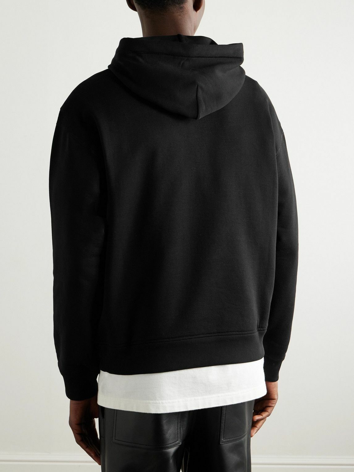 Dolce&Gabbana - Logo-Appliquéd Cotton-Jersey Hoodie - Black