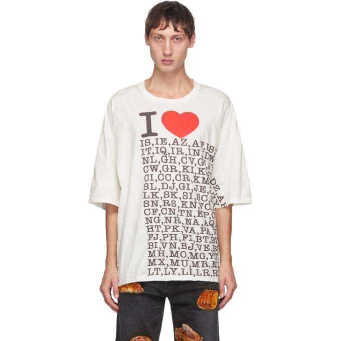 Photo: Doublet White I Love Compressed Earth T-Shirt