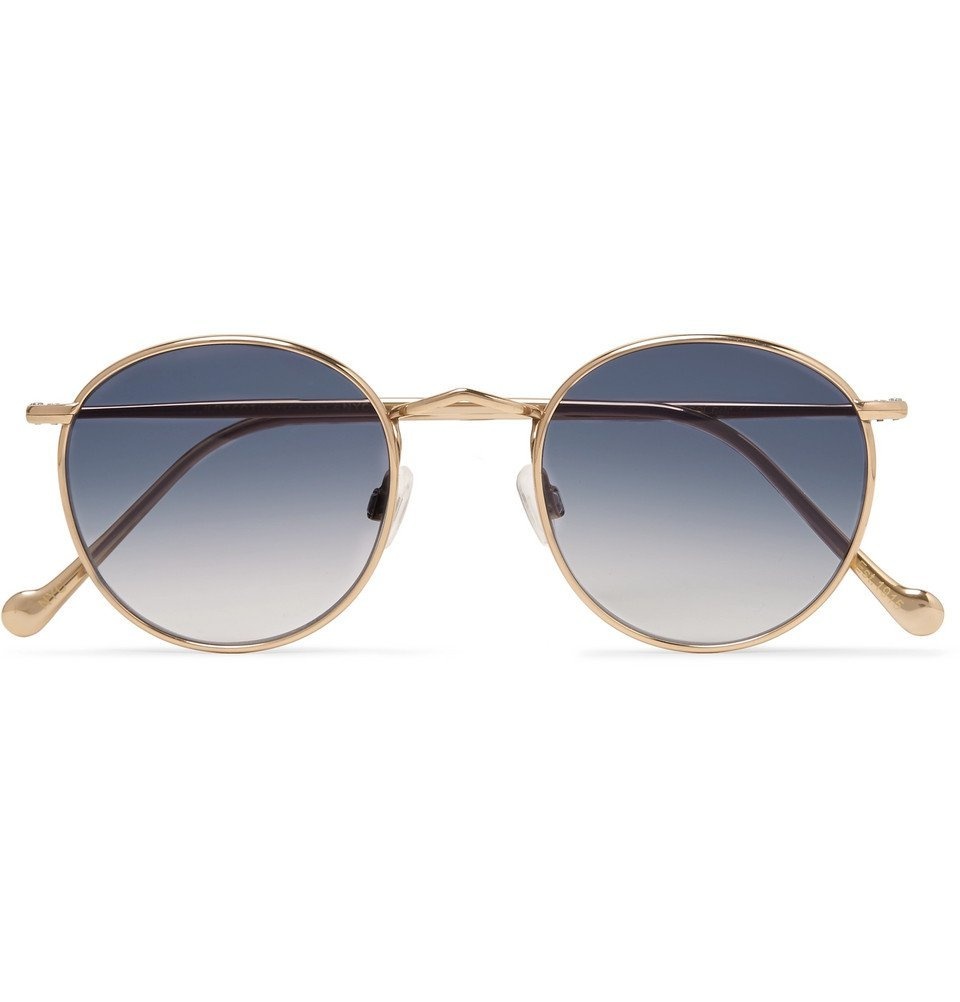 Moscot - Zev Round-Frame Gold-Tone Titanium Sunglasses - Men 