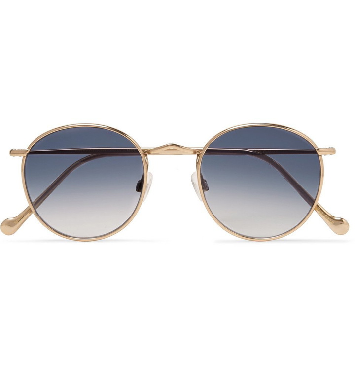 Photo: Moscot - Zev Round-Frame Gold-Tone Titanium Sunglasses - Men - Gold
