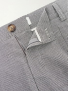 Oliver Spencer - Morton Straight-Leg Pleated Checked Cotton-Blend Suit Trousers - Gray