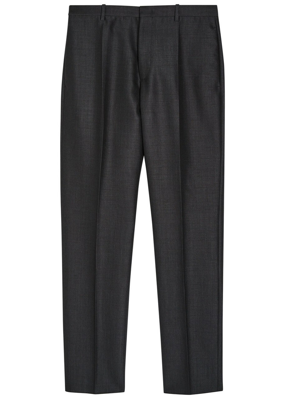 Jil Sander Tapered-leg Wool-blend Trousers Dark Grey