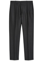 Jil Sander Tapered-leg Wool-blend Trousers Dark Grey