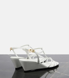 Prada Patent leather wedge sandals