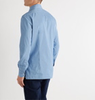 Kiton - Slim-Fit Cotton-Chambray Shirt - Blue