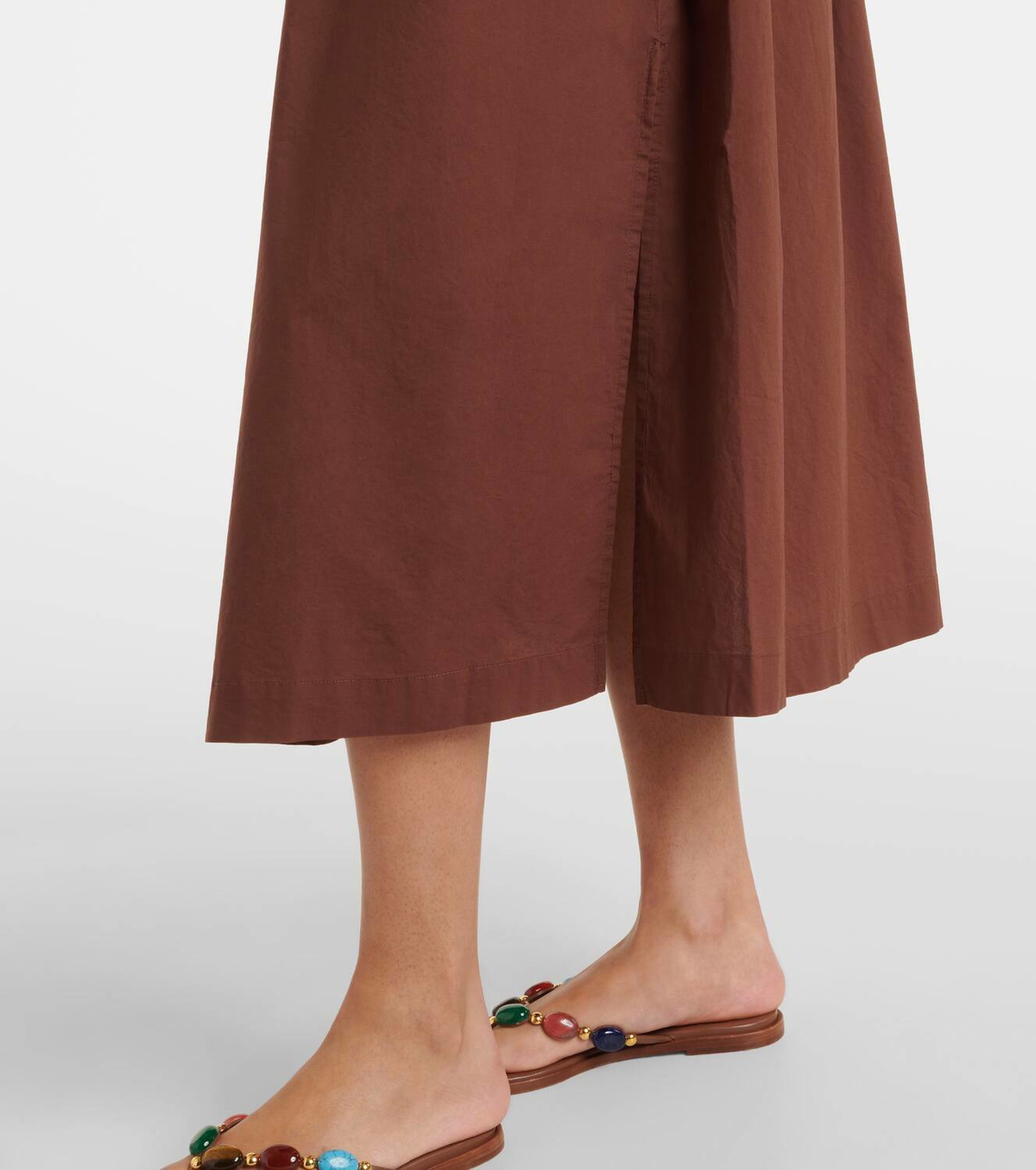 Heidi Klein Grasse shirred cotton poplin midi dress
