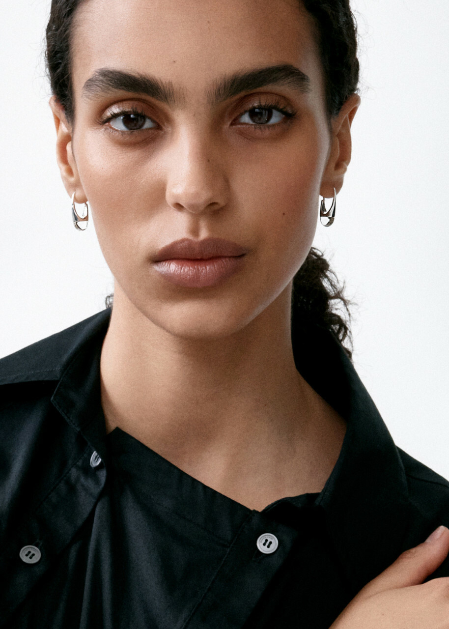 Otiumberg Roscida Quartz Sterling Silver Hoop Earrings - One Size