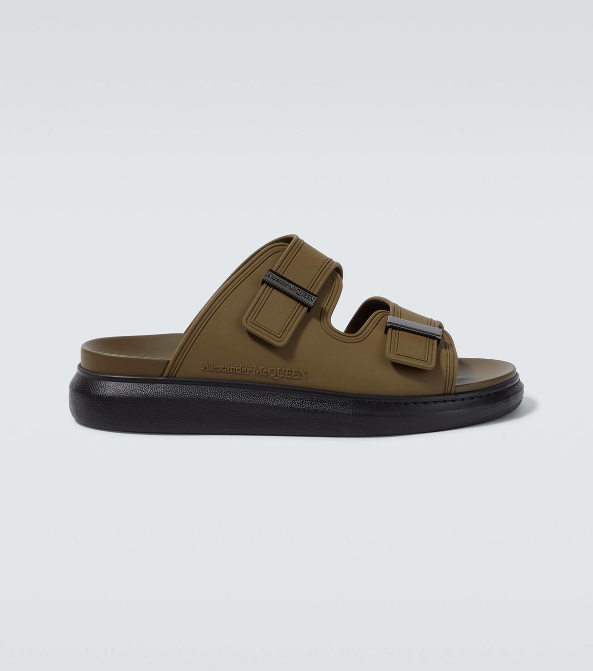 サンダル・ミュール alexander mcqueen Alexander McQueen Sandals Black Alexander McQueen Buckle Leather Sandals | Black | FARFETCH