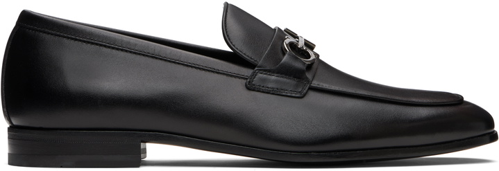 Photo: Ferragamo Black Gancini Ornament Loafers