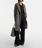Brunello Cucinelli Monili shearling-trimmed suede sneakers