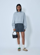 Miu Miu Logo Motif Fleece Sweatshirt