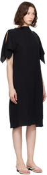 Baserange Black Folio Midi Dress