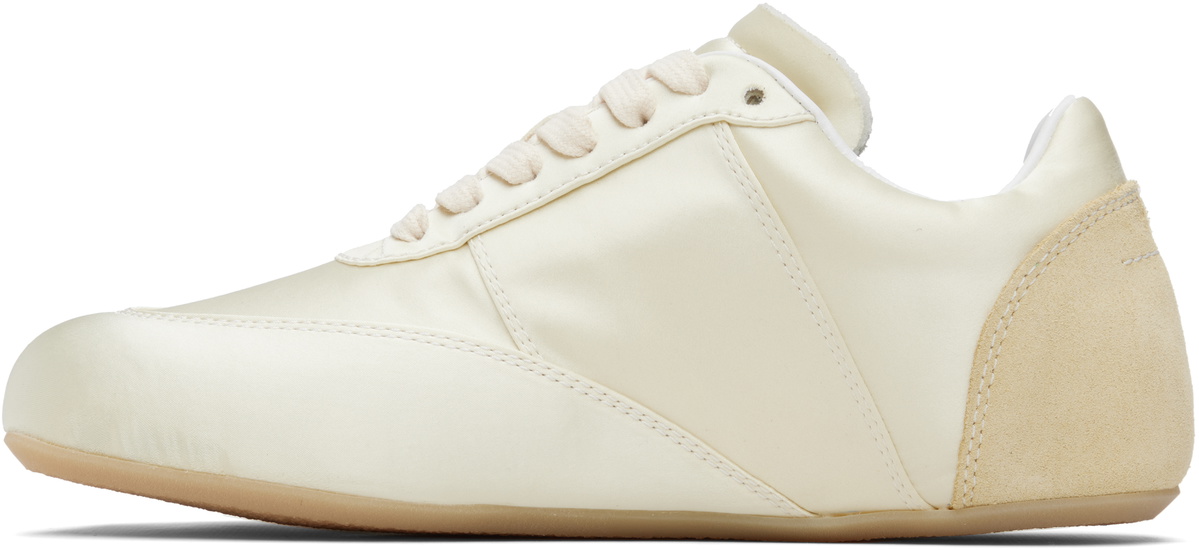 MM6 Maison Margiela Yellow Satin Factory Sneakers