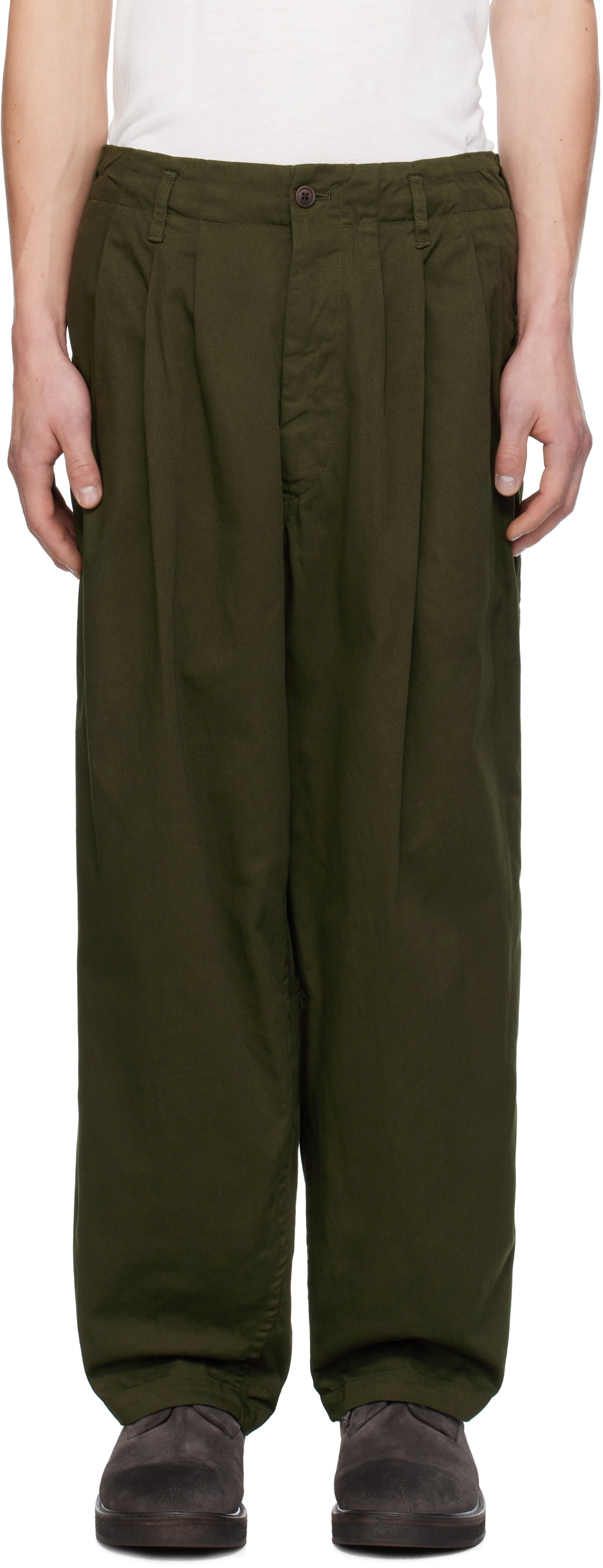 Y's For Men Khaki Katsuragi Trousers