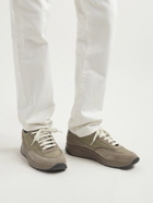 Common Projects - Track 80 Leather-Trimmed Suede and Ripstop Sneakers - Brown