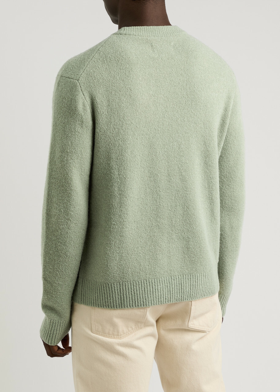 Wax London Wilde Wool-blend Jumper Green