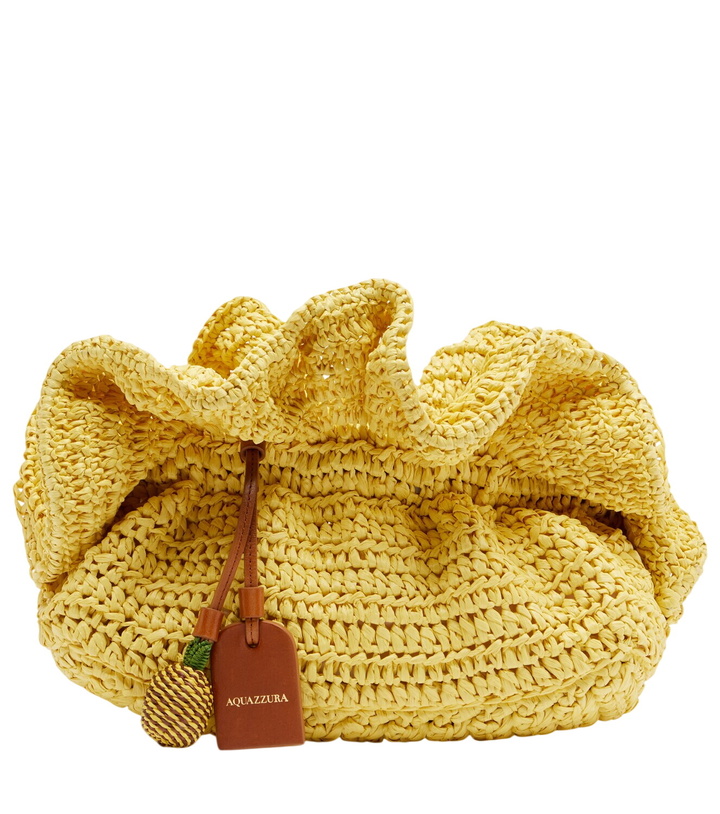 Photo: Aquazzura Paradise raffia clutch