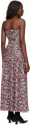 Kika Vargas Multicolor Viola Maxi Dress