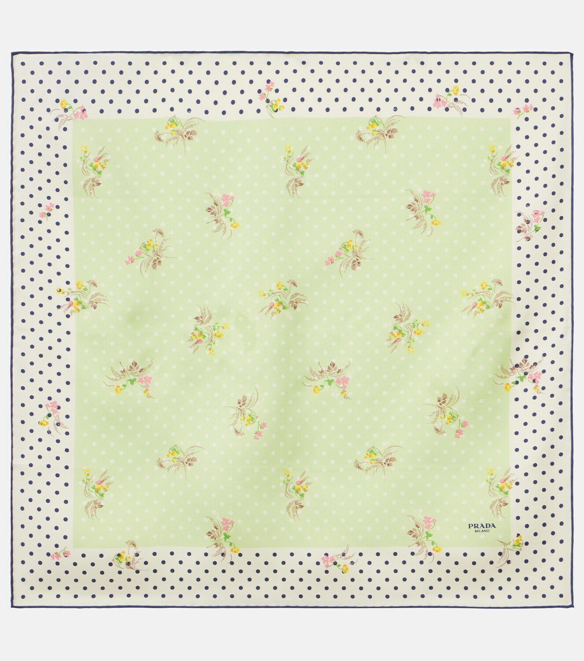 Prada Printed silk twill scarf