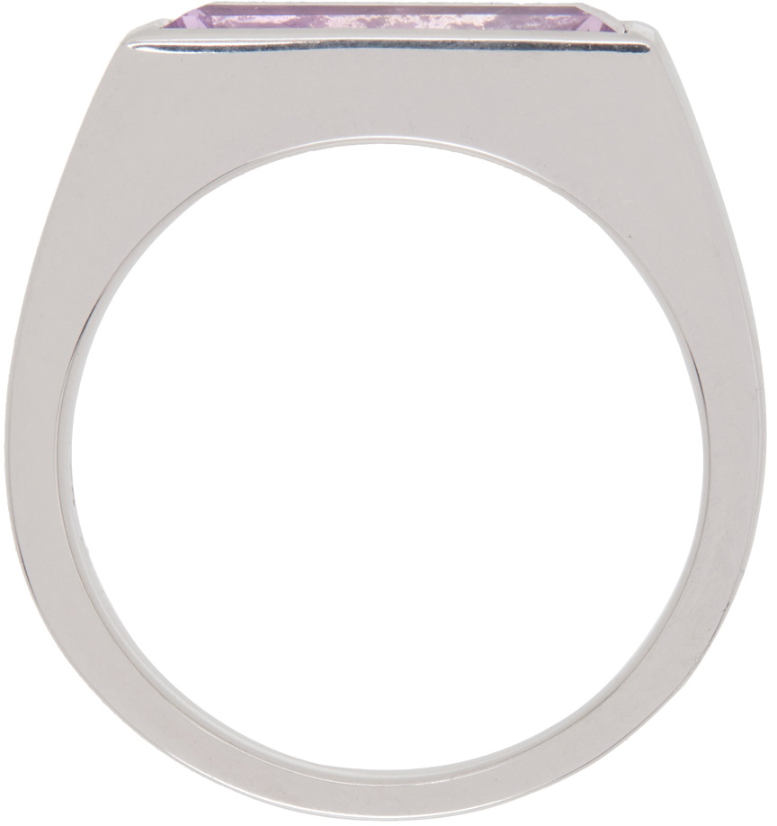 Tom Wood Silver Amethyst Peaky Ring Tom Wood