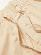 TEKLA - Organic Cotton-Poplin Drawstring Pyjama Shorts - Neutrals