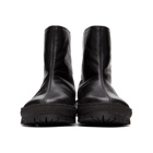 Kenzo Black Grained Leather Chelsea Boots