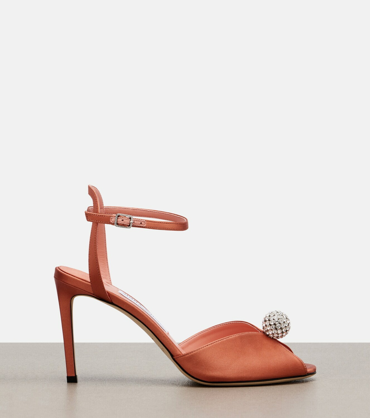 Jimmy Choo Sacora embellished satin sandals