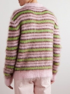 Marni - Striped Mohair-Blend Sweater - Pink