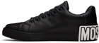 Moschino Black Rubberized Sneakers
