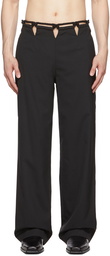 Dion Lee Black Rope Macrame Trousers