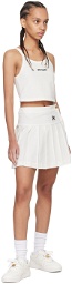 Palm Angels Off-White Pleated Miniskirt