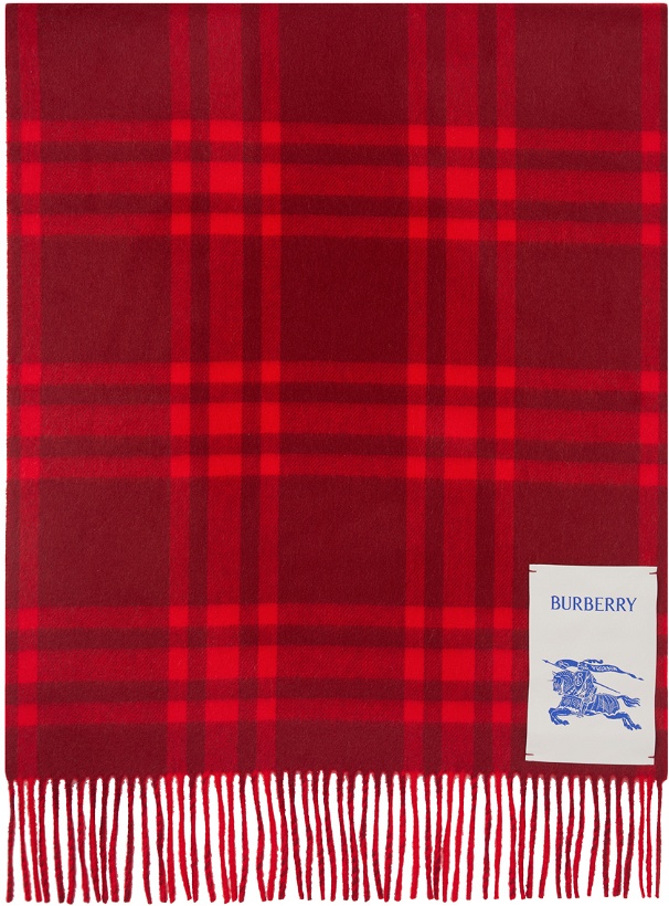 Photo: Burberry Red Check Scarf