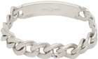 Maison Margiela Silver ID Tag Curb Bracelet