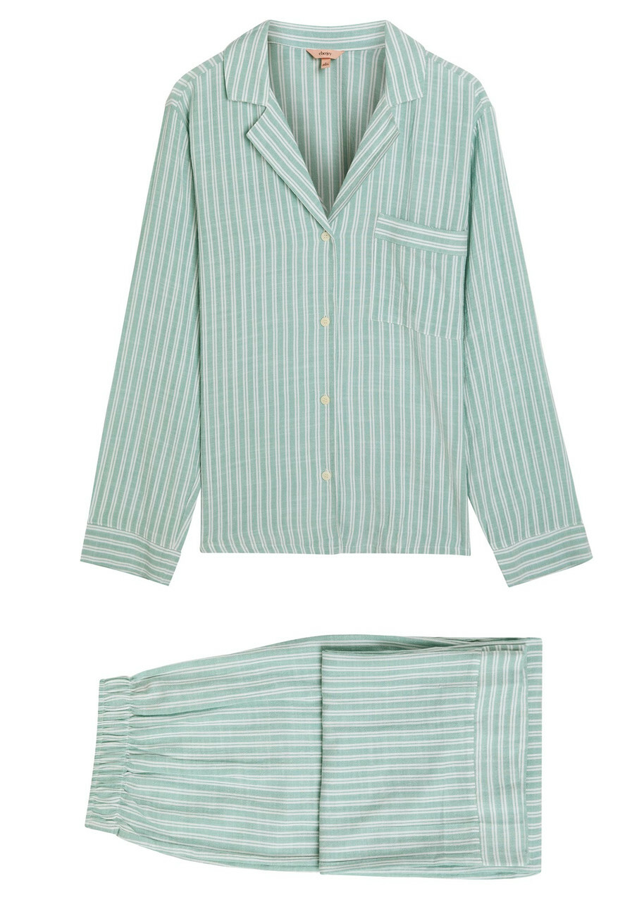 Eberjey Nautico Woven Pyjama set Green