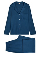 Eberjey Gisele Ribbed Jersey Pyjama set Navy