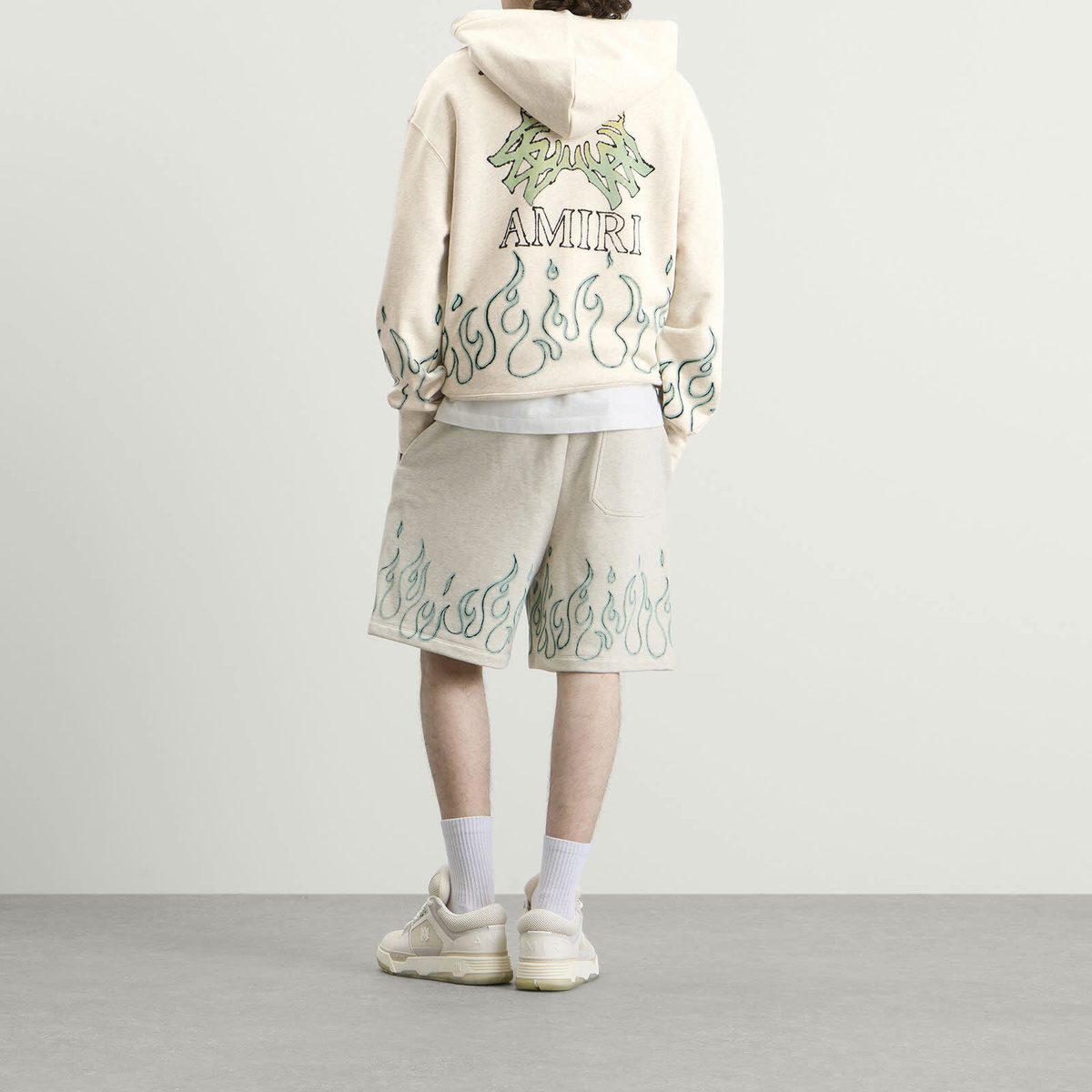 Amiri Men's MA Quad Flames Hoodie in Ivory