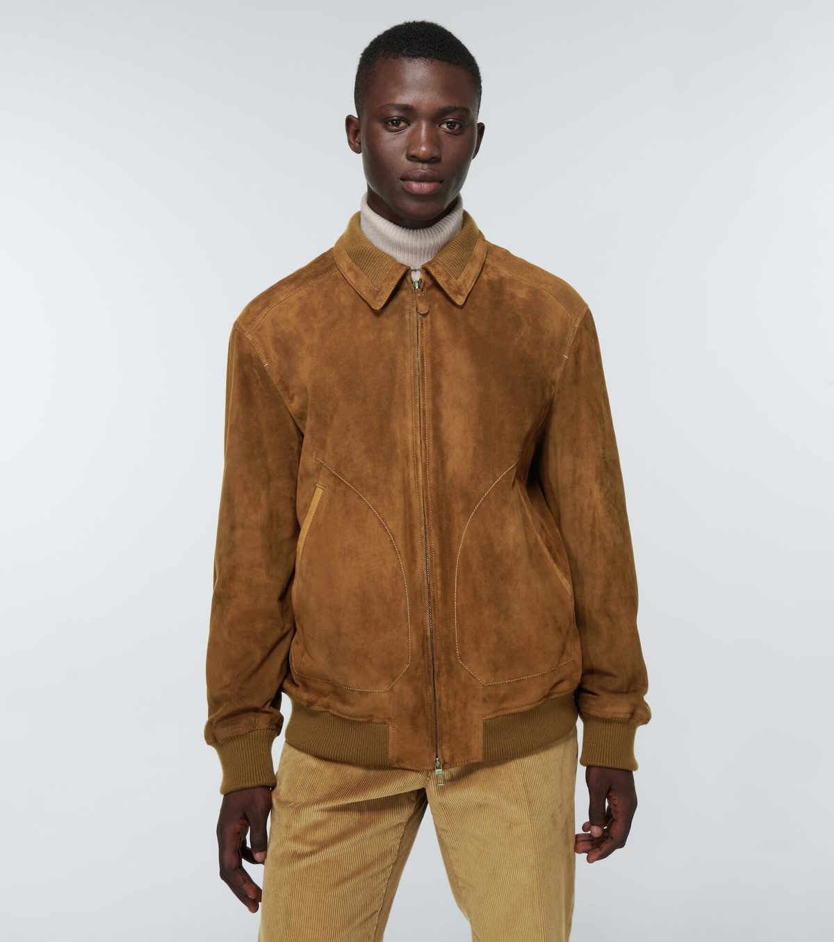 Loro Piana - Kent suede bomber jacket Loro Piana
