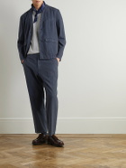 Folk - Lunar Linen and Cotton-Blend Blazer - Blue