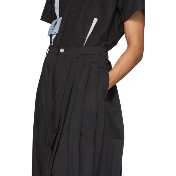 Keenkee Black Pleated Trousers