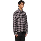 Nahmias Black and Pink Flannel Plaid Beachside Shirt