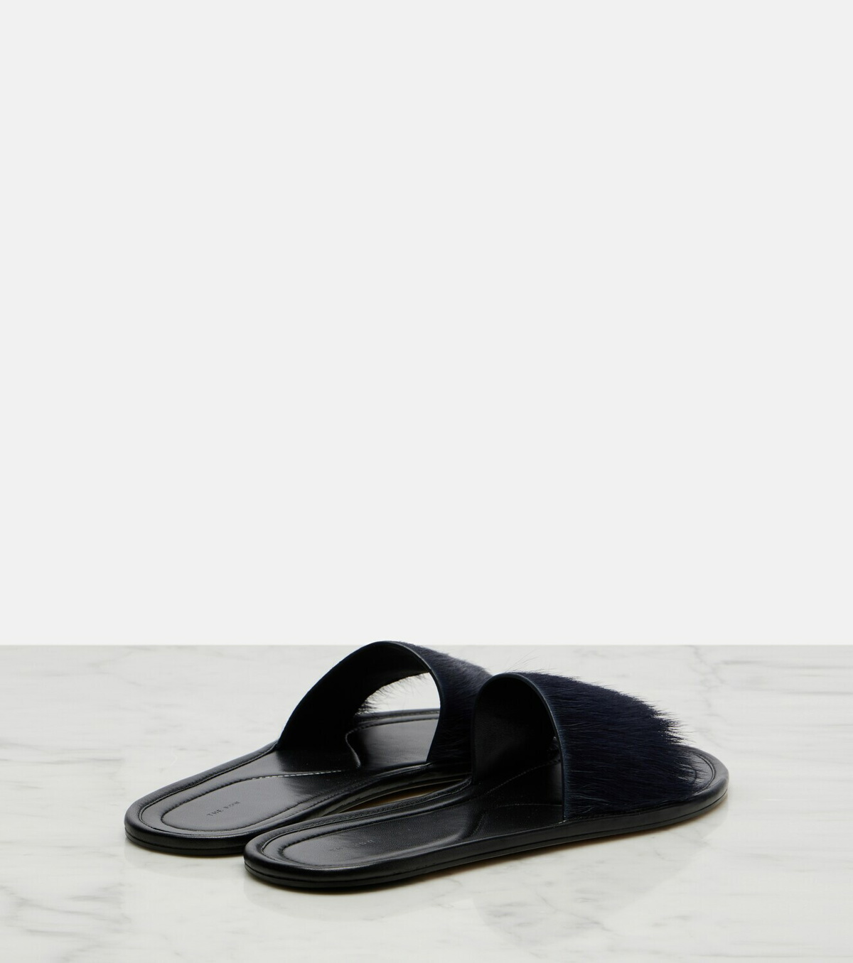 The Row Malick calf hair slides